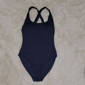 Andie Classic The Tulum Navy One-Piece Swimsuit Womens Size M 8-10
